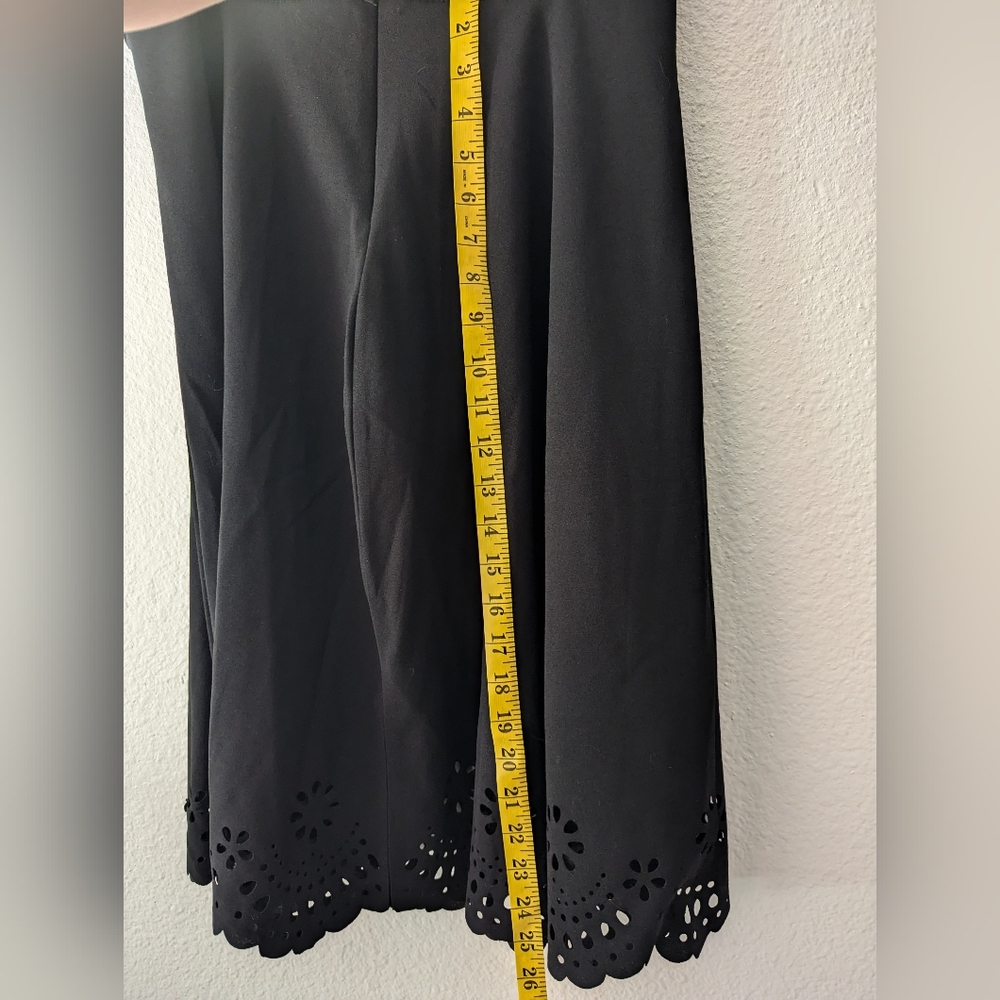 Shein Black Clasi Scallop Laser Cut Hem Skirt - Picture 4 of 6